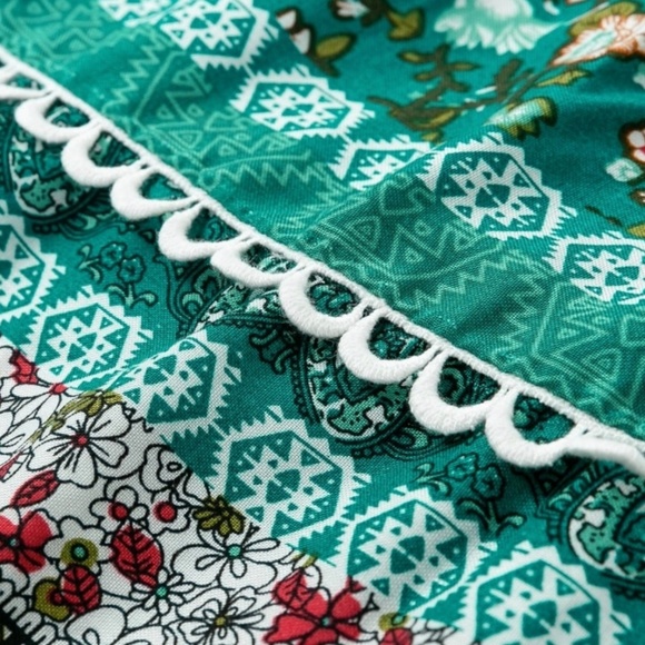 BOHO | Green Bohemian Two-Piece Outfit- 669 - Picture 7 of 8